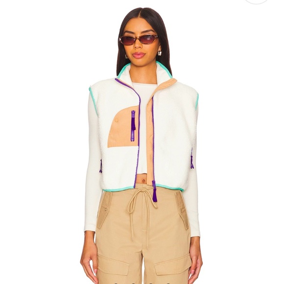 Free People FP MOVEMENT Hit the Slopes Vest / Ivory Retro Combo - Picture 1 of 14